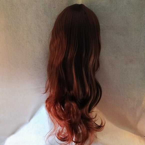 NWOT: New Long Wavy Auburn Wig with Bangs - Picture 2 of 7